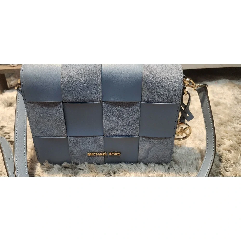 Michael Kors Crossbody Bag‎ Rare Checkered Blue